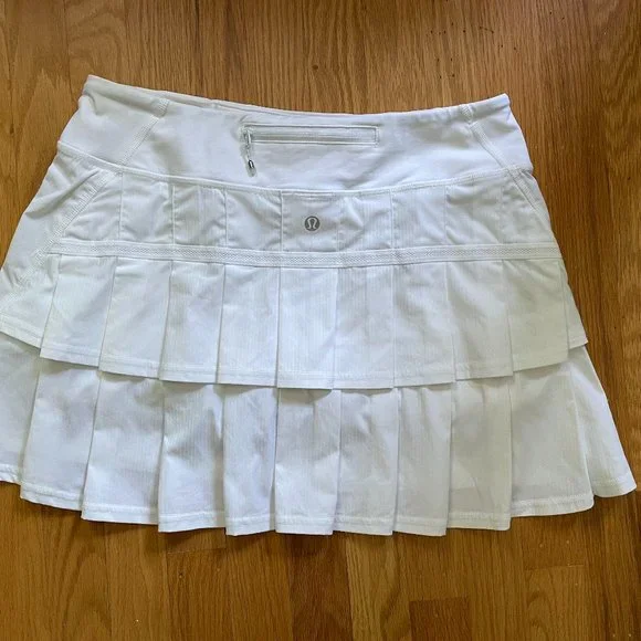 lululemon athletica Skirts Lululemon White Pace Setter Skirt